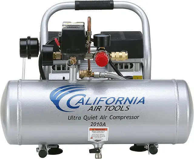 California Air Tools 2010A Ultra Quiet and Oil-Free 1.0 HP 2.0-Gallon Aluminum Tank Air Compressor