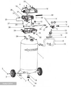 Husky 20 Gallon Air Compressor, C201H - Parts