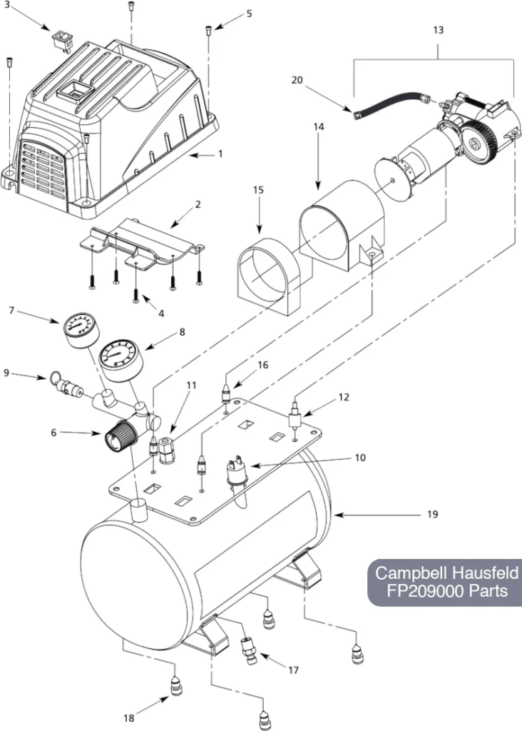 Campbell Hausfeld FP209000 Parts Diagram