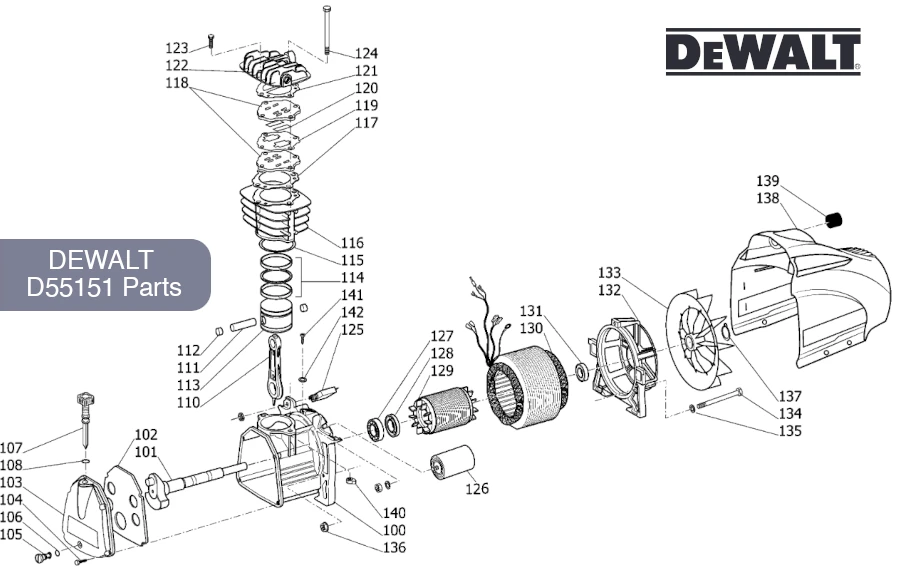 DEWALT D55151 Parts