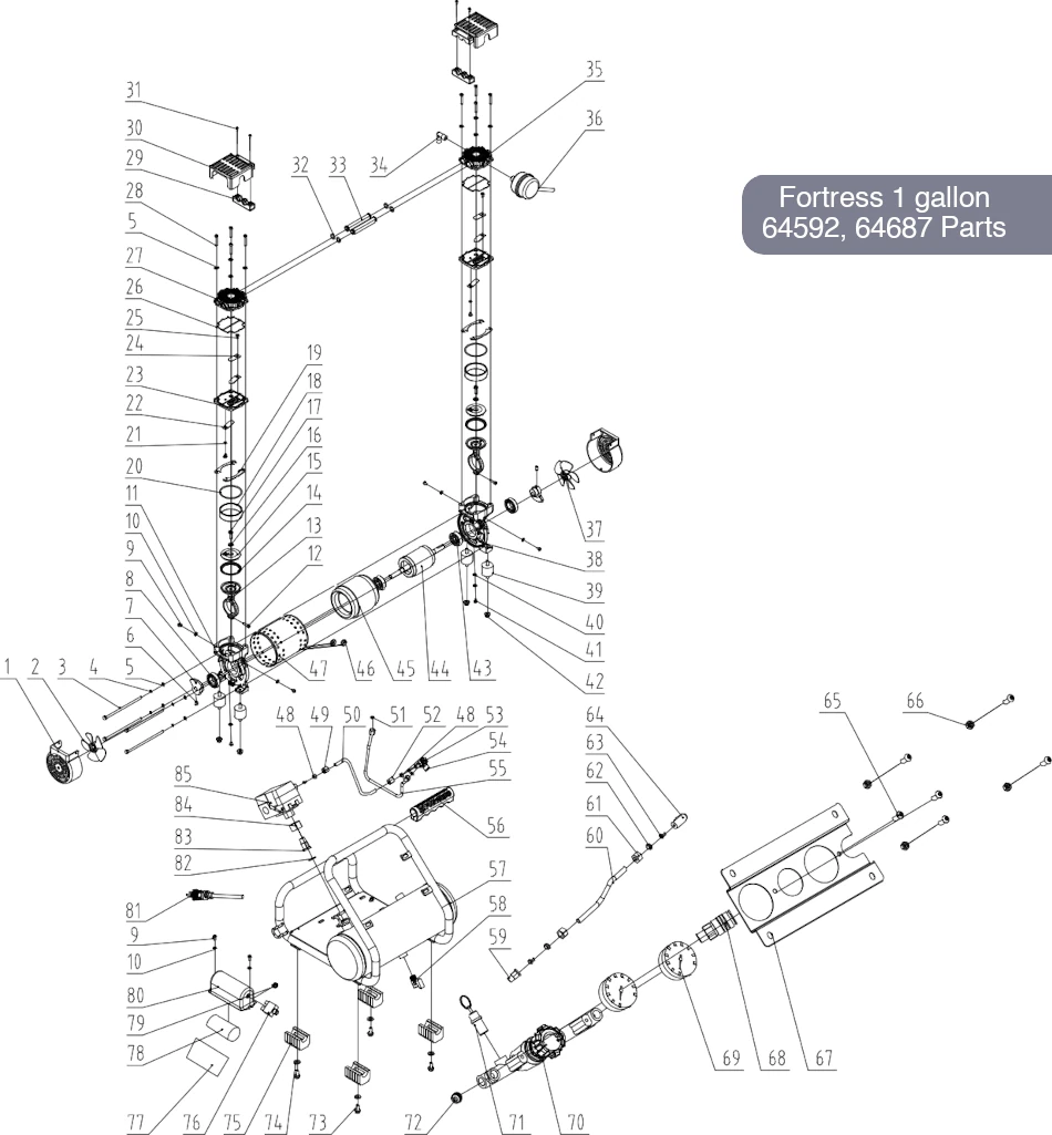 FORTRESS 64596, 64688  Parts Diagram