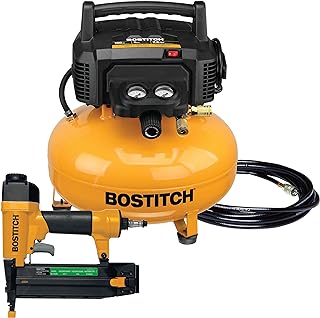 BOSTITCH 18 Guage Brad Nailer & Compressor Combo Kit, Oil Free, Easy Start (BTFP1KIT-CA)