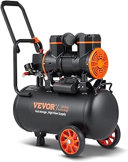 VEVOR 6.3 Gallon Air Compressor, 2HP 3.35 CFM@90PSI Oil Free Air Compressor Tank & Max. 116PSI Pressure, 70 dB Ultra Quiet...