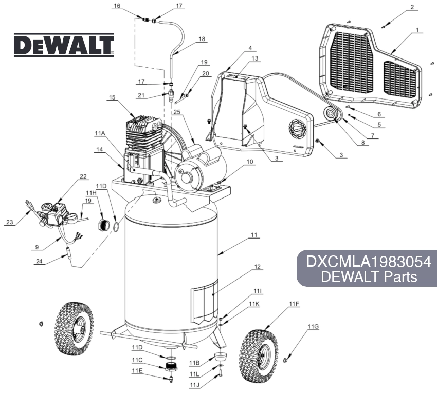 DEWALT DXCMLA1983054  Parts Diagram