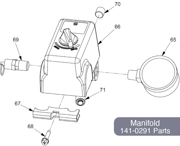 Manifold Regulator 141-0291 Parts Diagram