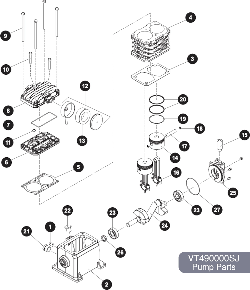 Pump VT490000SJ Parts Diagram