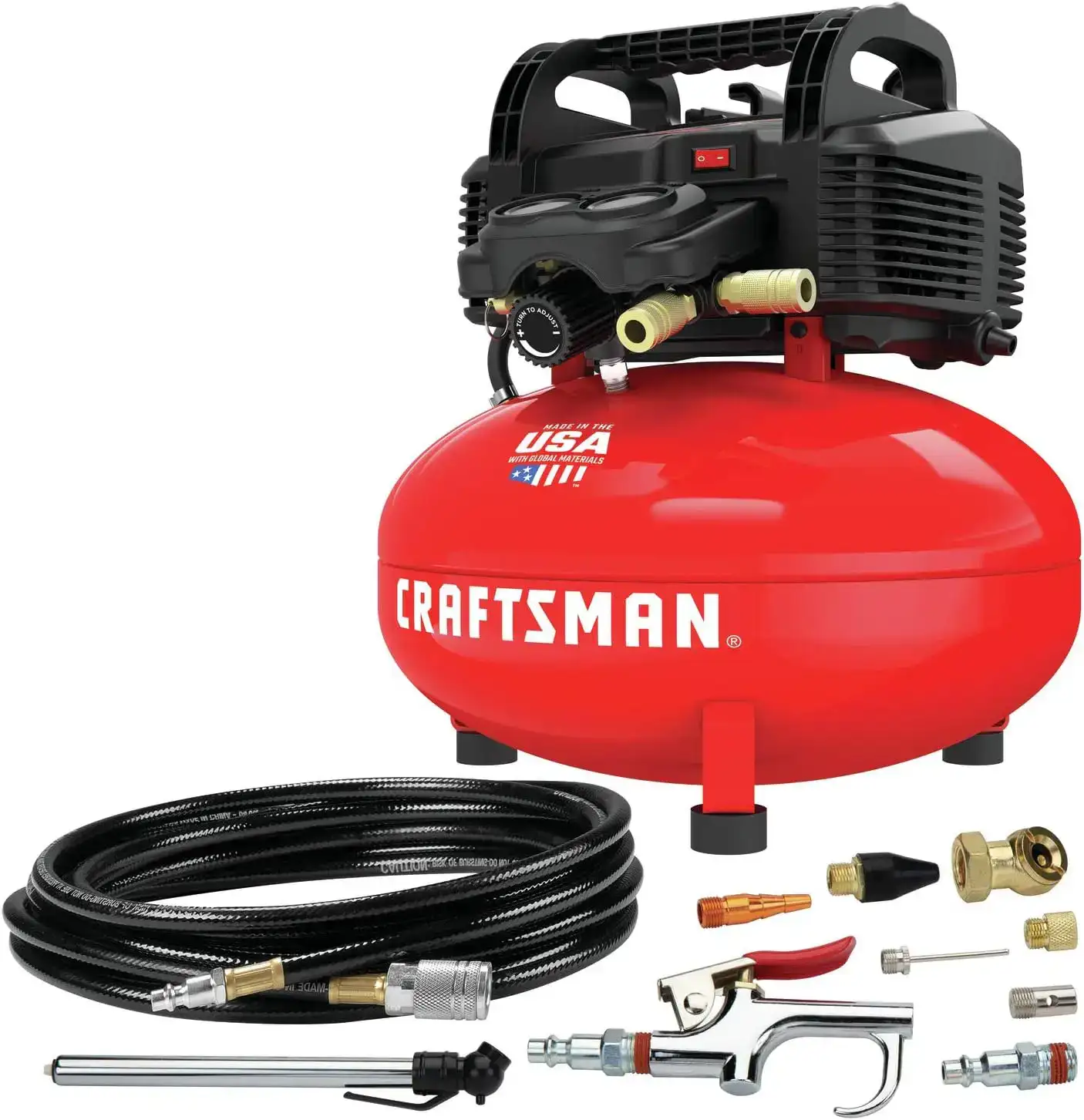 CRAFTSMAN 6-Gallon Pancake Compressor with 13 Piece Accessory Kit (CMEC6150K)