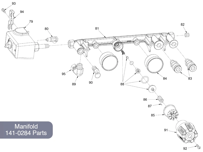 Manifold Regulator Assembly 141-0284 Parts Diagram