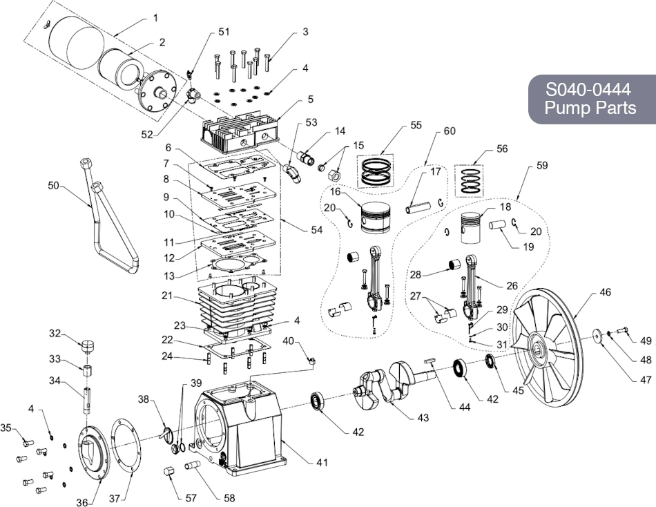 Pump S040-0444 Parts Diagram